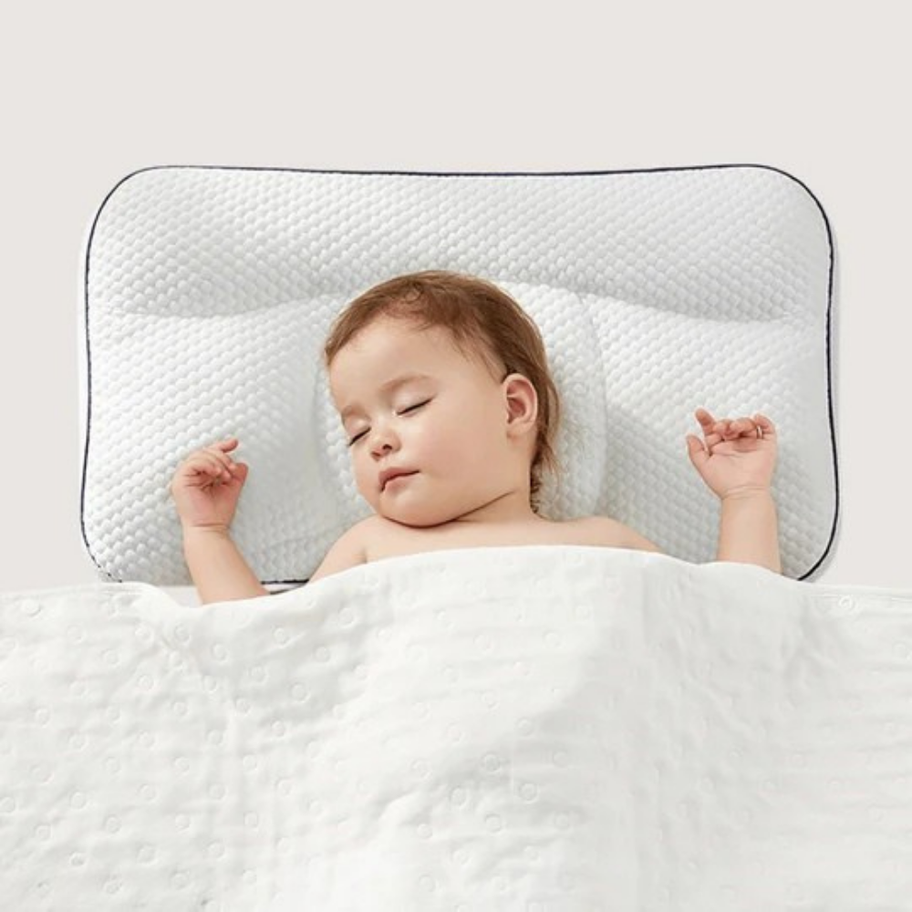 FLUFFY CLOUD - Oreiller cervical pour enfants en Coton Anti-Bactérien et Respirant.