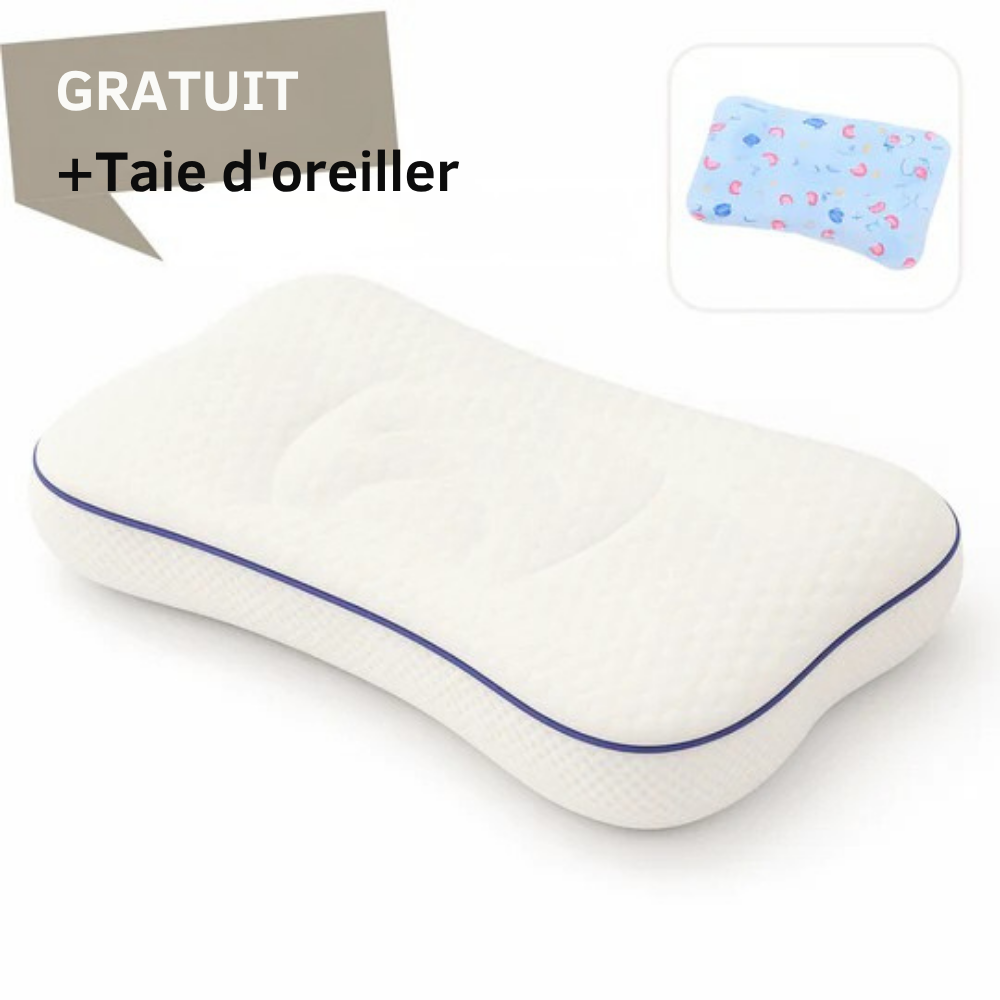 FLUFFY CLOUD - Oreiller cervical pour enfants en Coton Anti-Bactérien et Respirant.