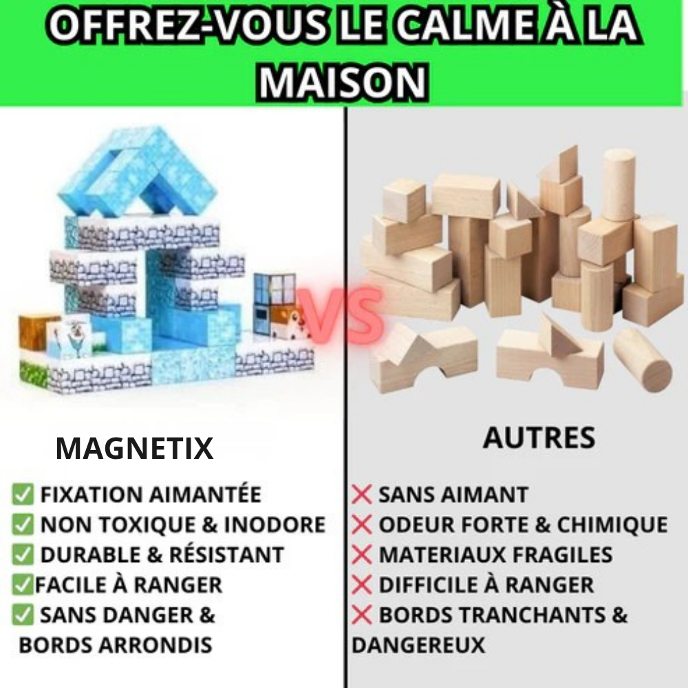 Blocs de jeu magnétiques qui Stimule et Apaise |MAGNETIX