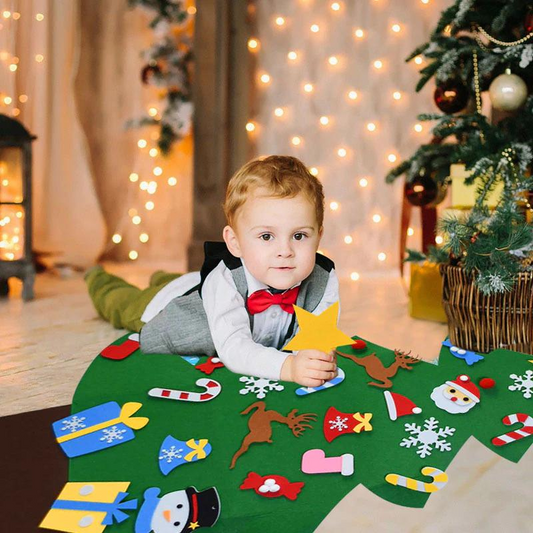 Wizico™ | Jeu de décoration d'arbre de noël en feutre pour enfants