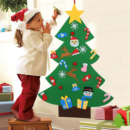 Wizico™ | Jeu de décoration d'arbre de noël en feutre pour enfants