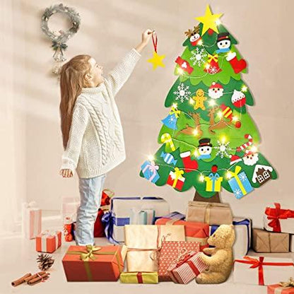 Wizico™ | Jeu de décoration d'arbre de noël en feutre pour enfants