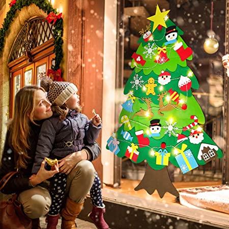 Wizico™ | Jeu de décoration d'arbre de noël en feutre pour enfants
