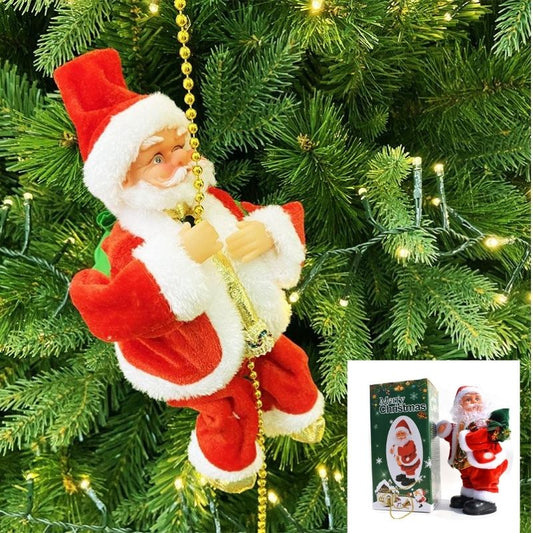 Santa Rise™ | Père Noël électrique grimpant sur Une échelle de Corde