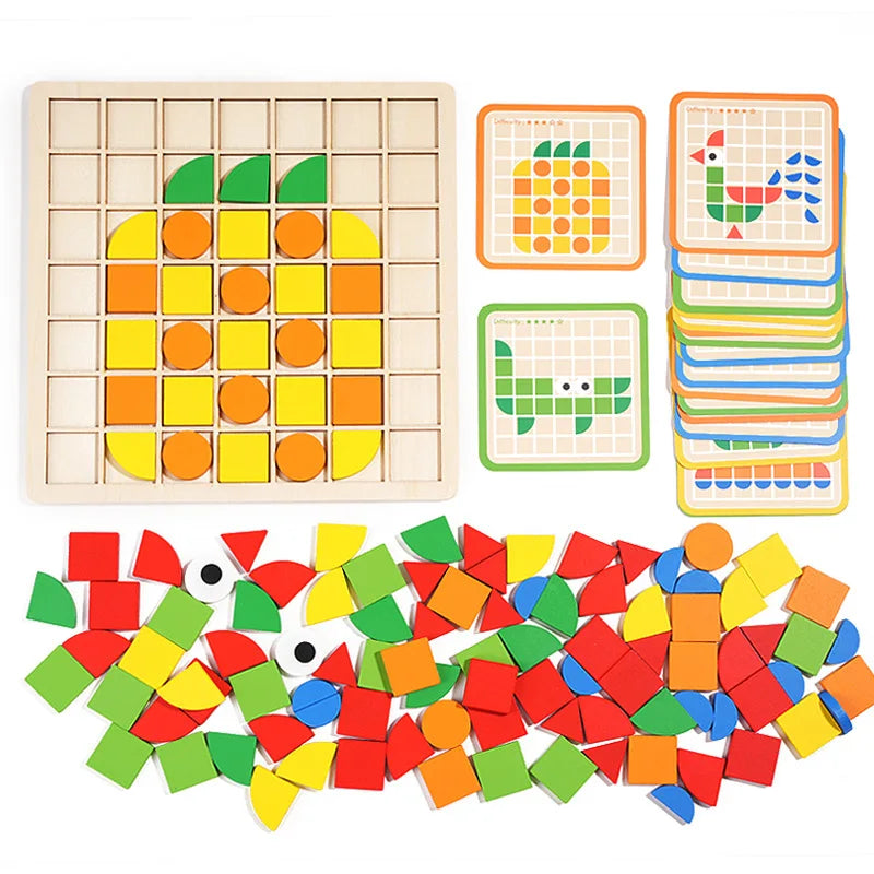 Woods™ - Animation éducative - Puzzle à motifs en bois