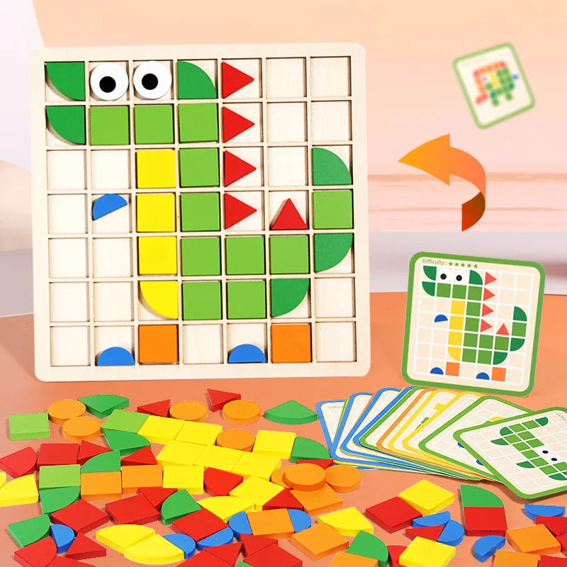 Woods™ - Animation éducative - Puzzle à motifs en bois